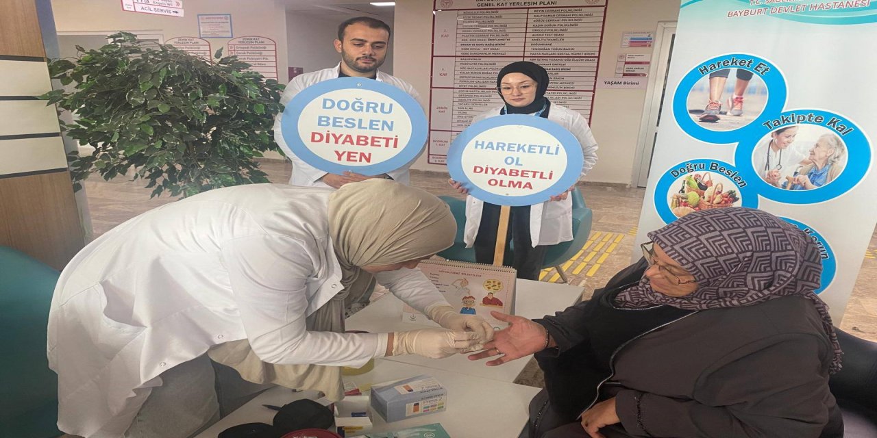 Bayburt'ta vatandaşlar diyabet hastalığı hakkında bilgilendirildi