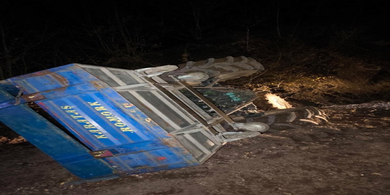 Bolu'da traktör devrildi: 2 yaralı