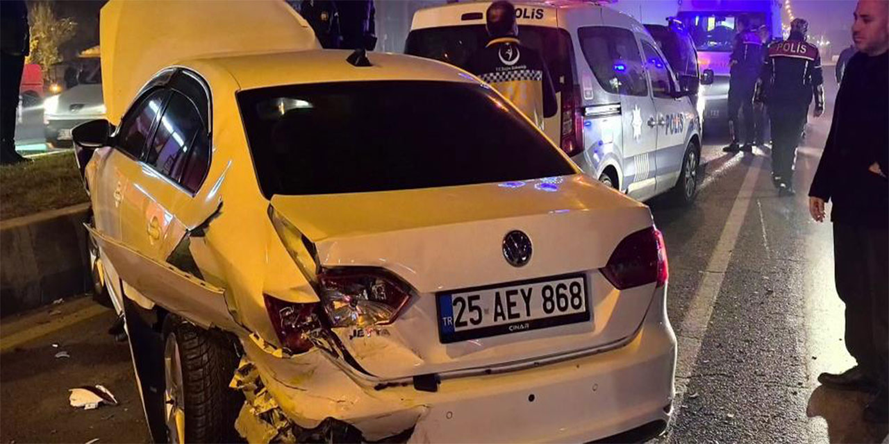 Erzurum’da zincirleme kaza: 6 yaralı