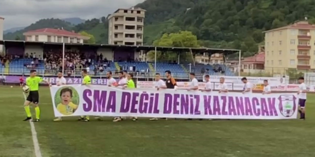 Artvin Hopa Spor Kulübü ilk maçın gelirini SMA hastası Deniz Günay için bağışladı
