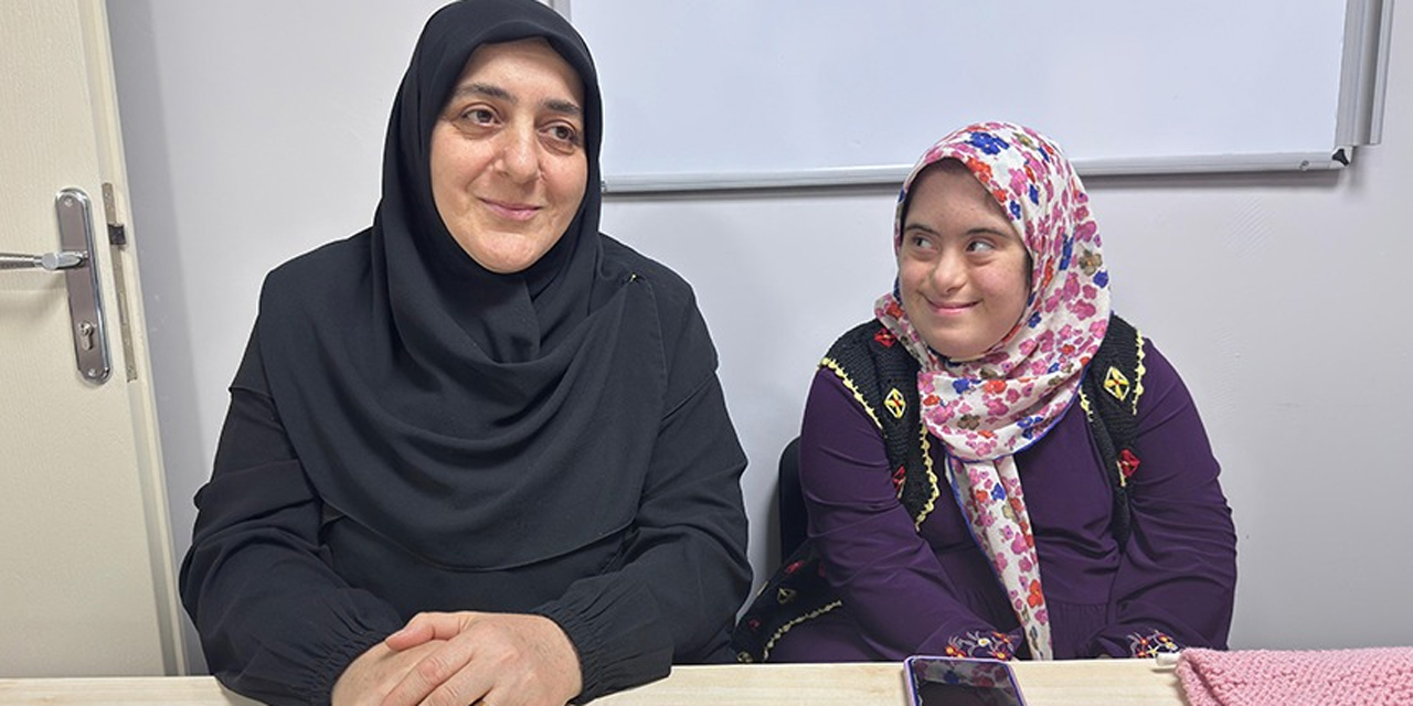 Rize'de down sendromlu kız annesinin örnek mücadelesi