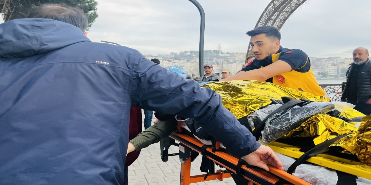 Ordu'da denize atlayan kadını itfaiye kurtardı