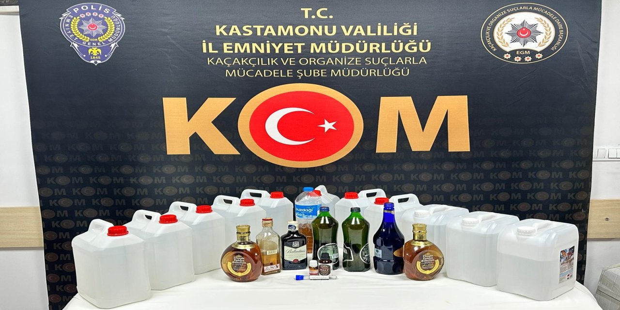 Kastamonu'da kaçak içki operasyonu