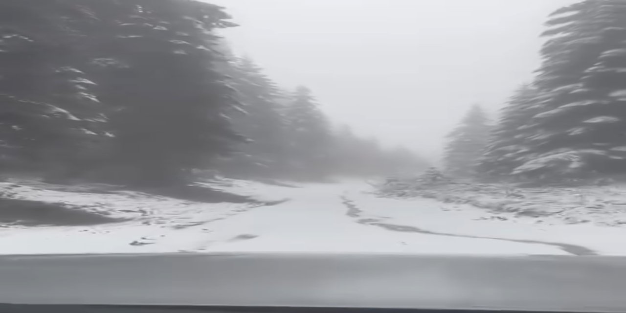 Karabük’ün yüksek kesimlerinde kar yağışı devam ediyor