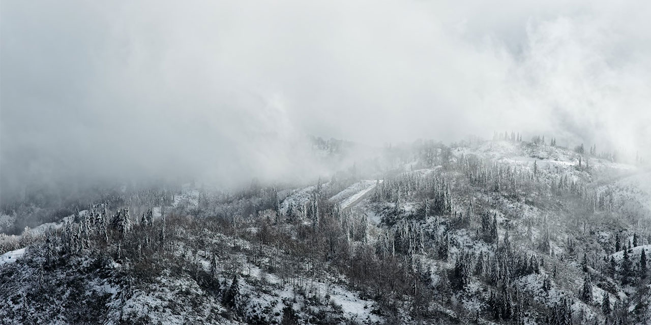 Handüzü Yaylası'ndan kar manzaraları