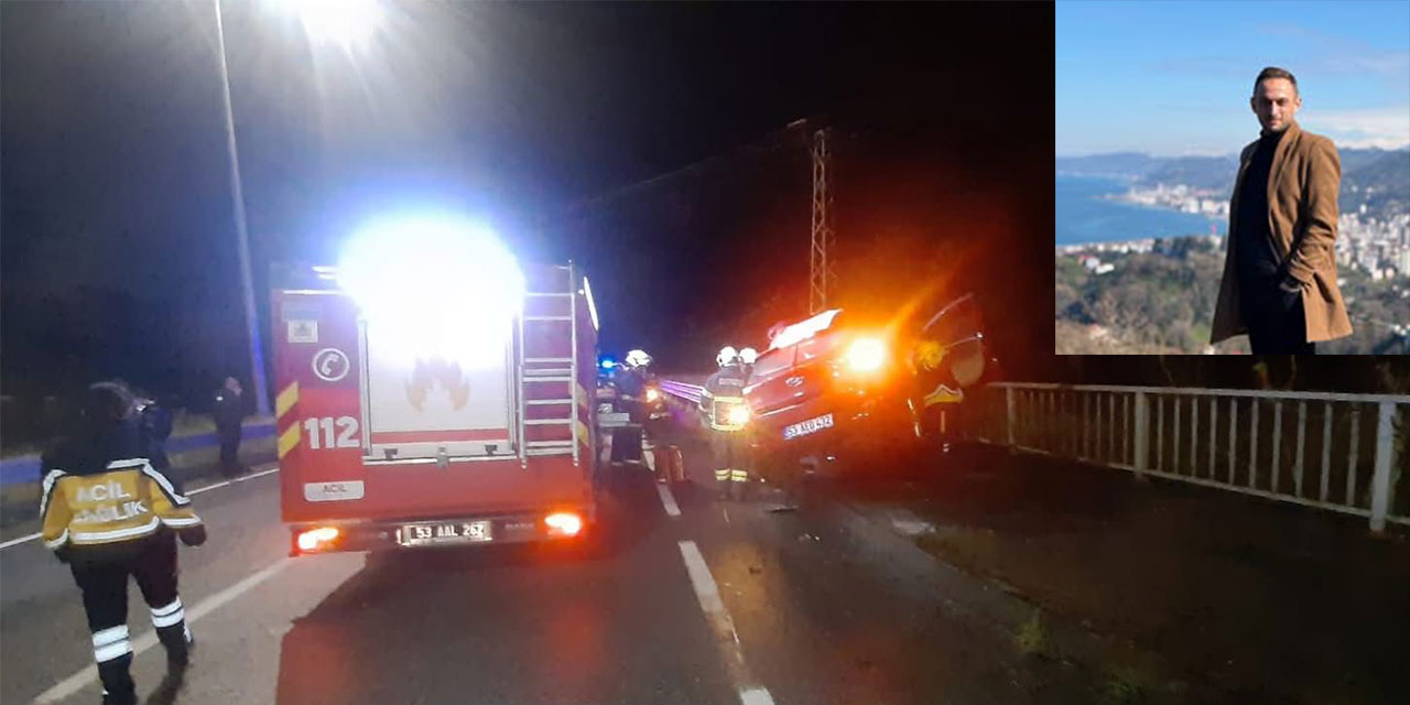 Rize’de Feci Kaza: Tünel Çıkışında Bariyerlere Çarpan Sürücü Hayatını Kaybetti