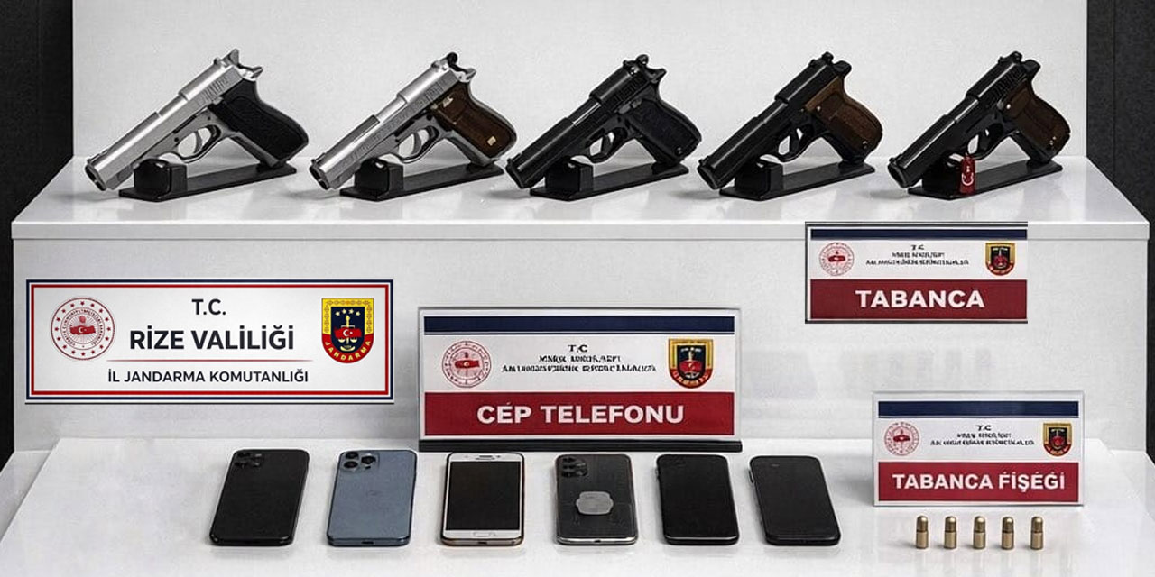 Ardeşen'de silah operasyonu: 4 kişi yakalandı