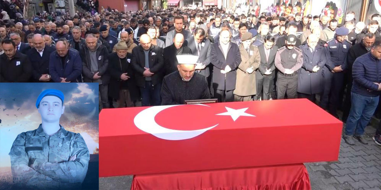 Van'da rahatsızlanarak hayatını kaybeden asker, memleketi Giresun'da toprağa verildi