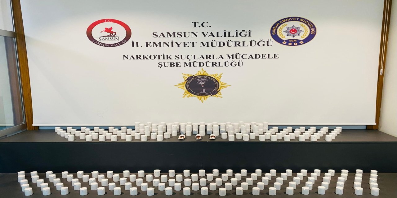 Samsun’da uyuşturucu operasyonu: 14 bin 100 sentetik ecza ele geçirildi