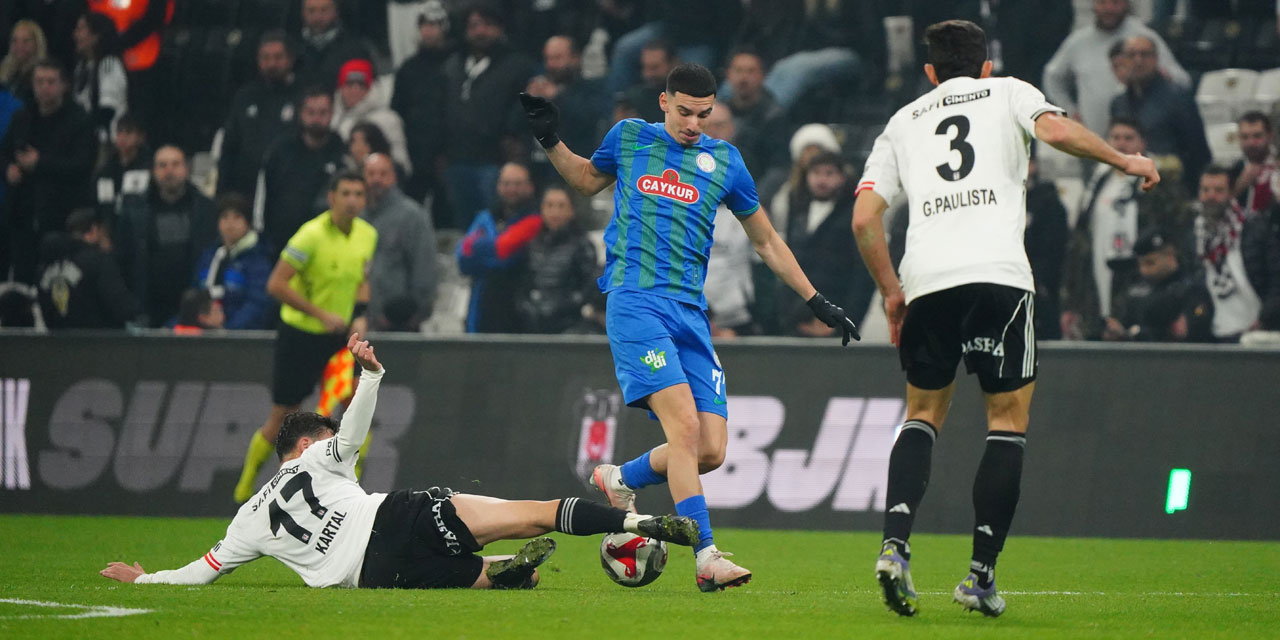 Çaykur Rizespor Beşiktaş'a tek golle boyun eğdi