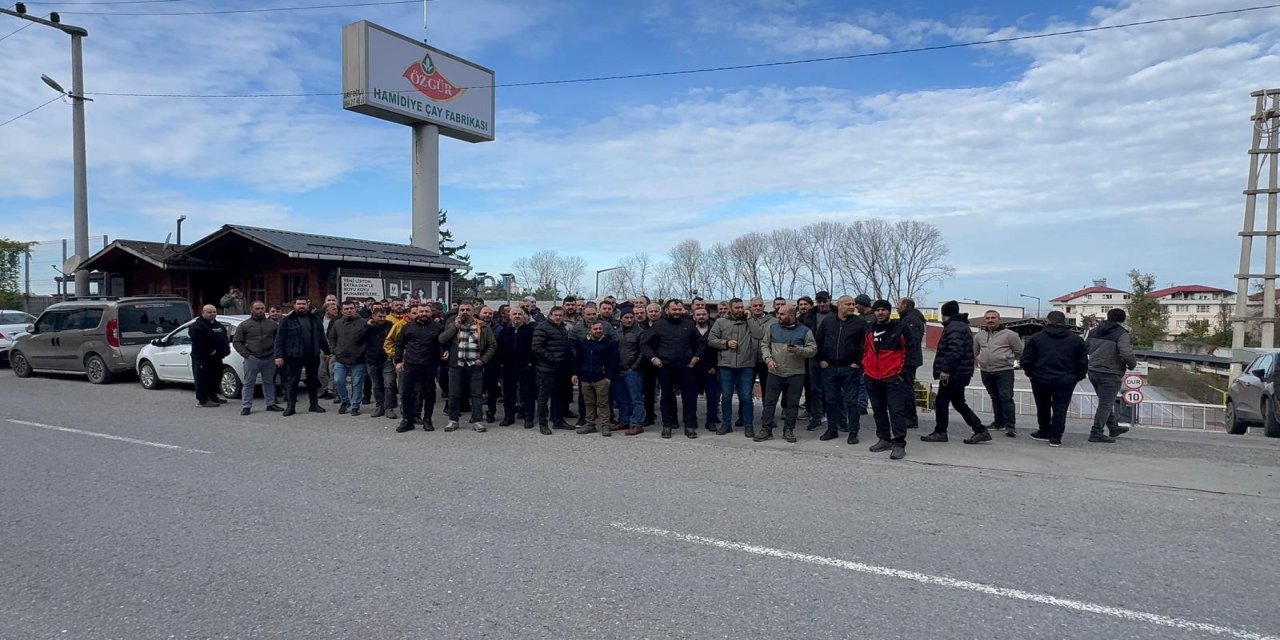 Rize'de satılan çay fabrikasının işçilerinin tazminat pazarlığı