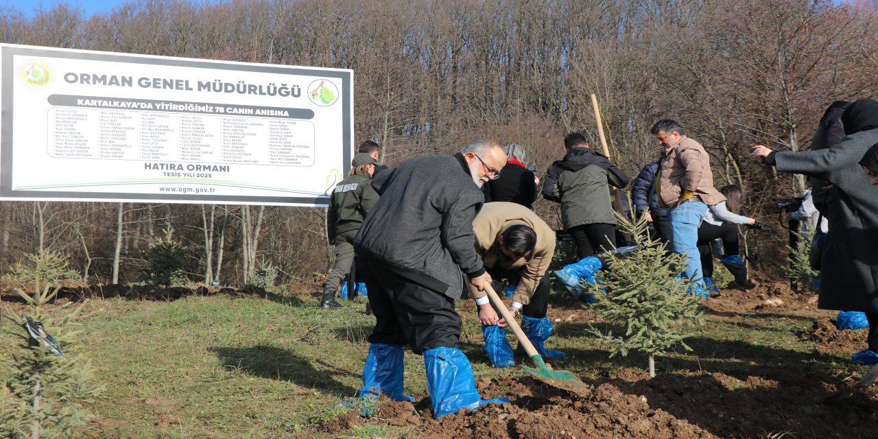 Bolu'da otel faciasında yaşamını yitiren 78 kişi için hatıra ormanı