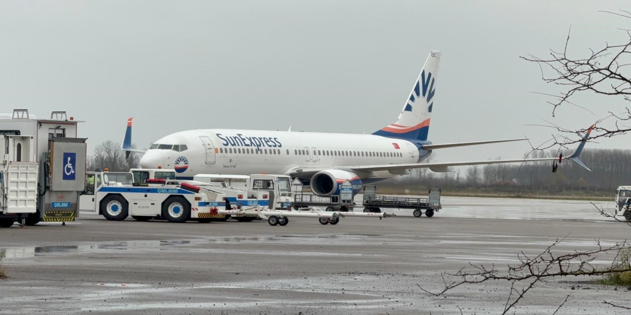 Samsun'da yolcu uçağı martı sürüsüne çarptı