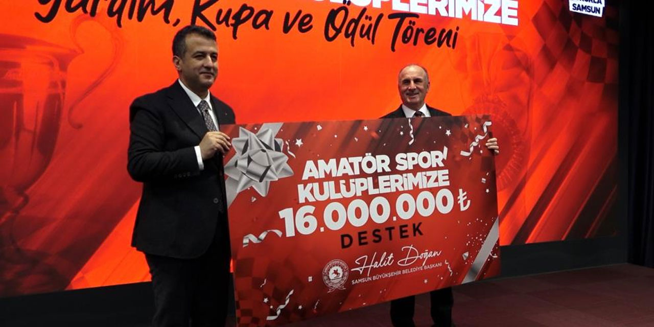 Samsun Büyükşehir'den amatör spor kulüplerine 16 milyon TL destek