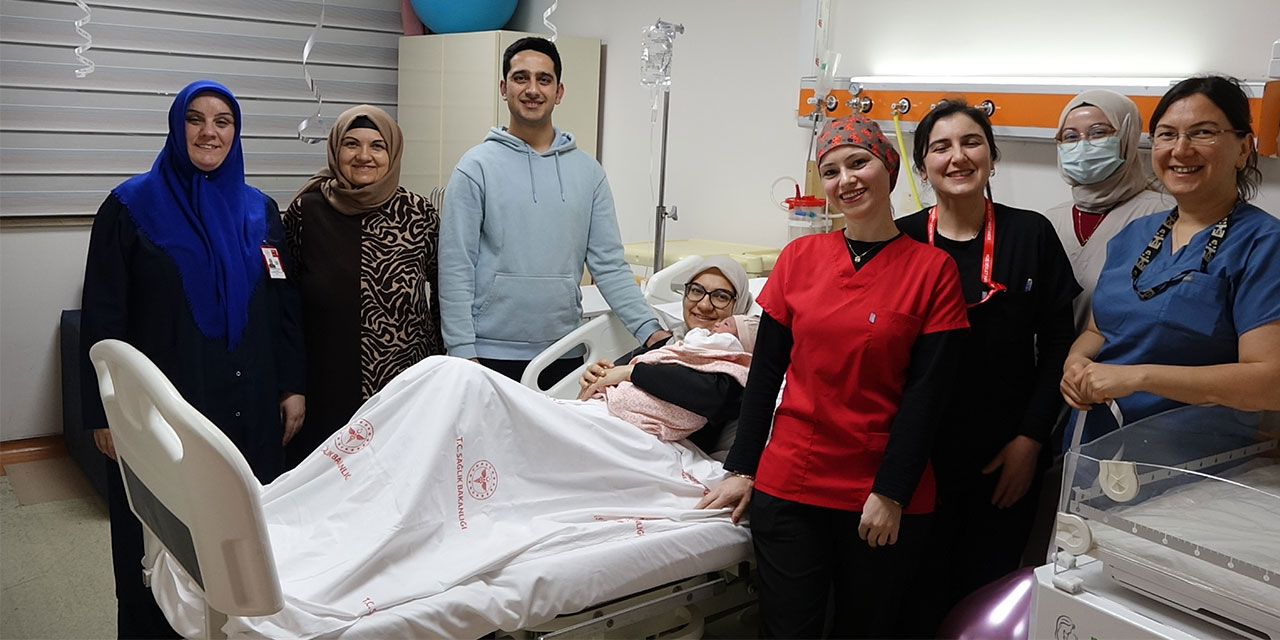 Rize'de 2026 yılının ilk bebeği "Elif Bilge" oldu