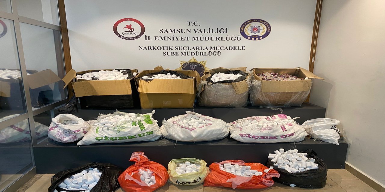 Samsun'da polis, 236 bin uyuşturucu hap ele geçirdi