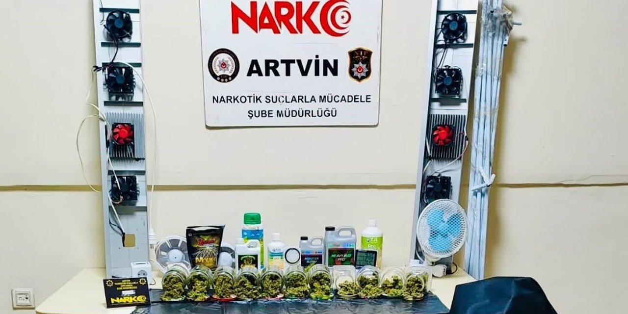 Artvin'de uyuşturucu madde ve yetiştirme düzeneği ele geçirildi