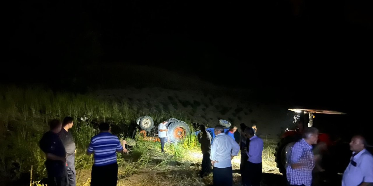 Devrilen Traktörün Sürücüsü Hayatını Kaybetti