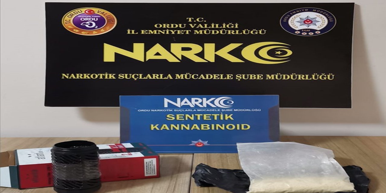 Ordu'da otobüsteki yolcunun üzerinde uyuşturucu madde ele geçirildi: 1 tutuklu