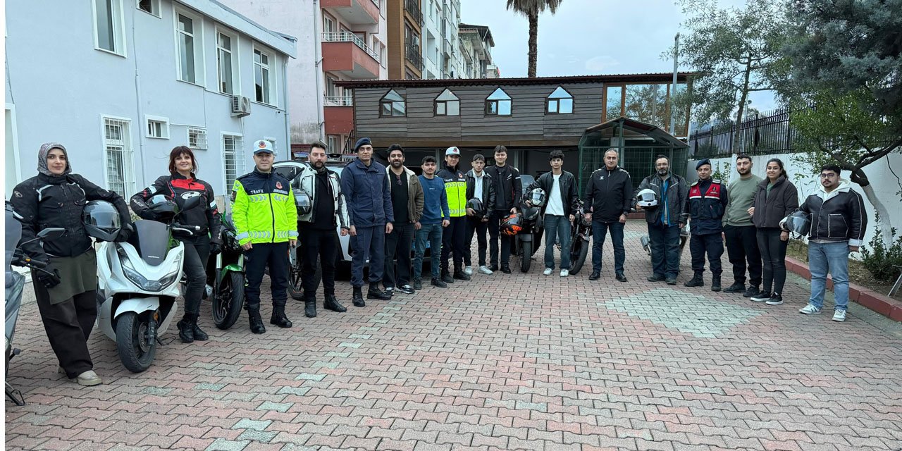 İlçede motosiklet sürücüsü artınca çareyi güvenli sürüş eğitimi vermekte buldular