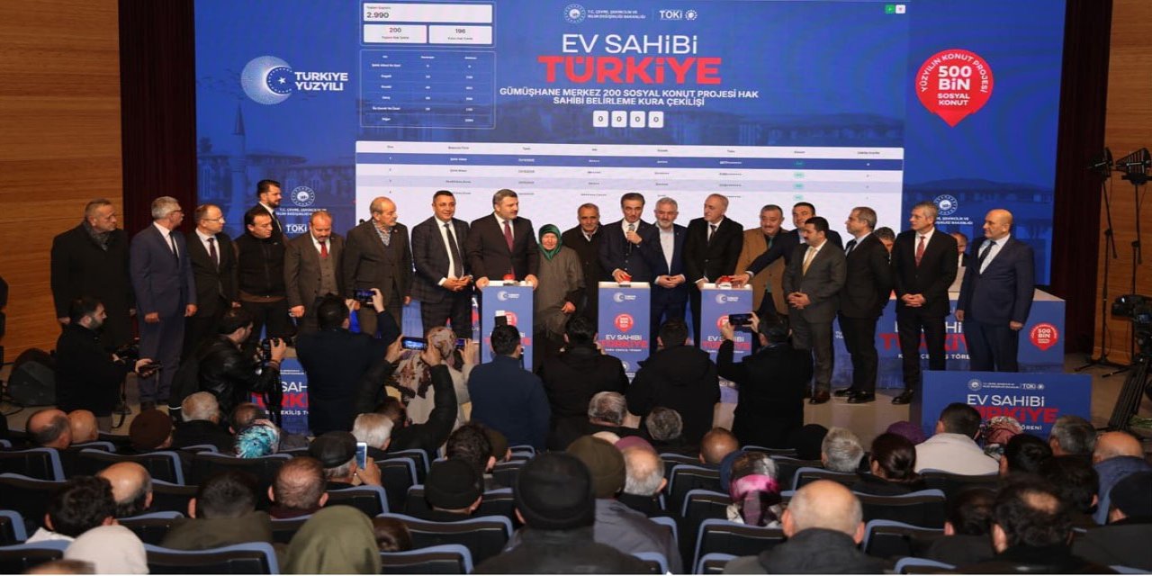 Gümüşhane’de TOKİ kura çekimiyle 940 konutun hak sahipleri belirlendi