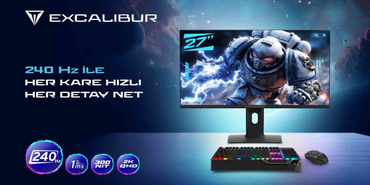 2K çözünürlük ve 240 Hz yenileme hızına sahip yeni oyuncu monitörü tanıtıldı