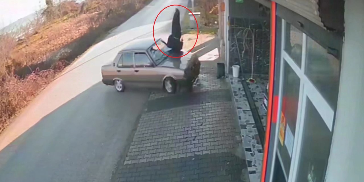 Ordu'da buzlu yolda otomobilin çarptığı yaşlı adam metrelerce havaya savruldu