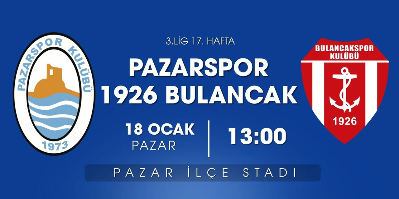 Pazarspor sahasında 1926 Bulancakspor'u konuk ediyor