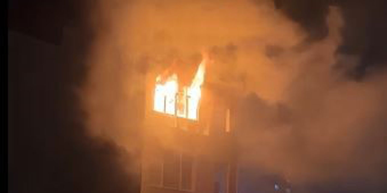 Apartman dairesinde yangın paniği