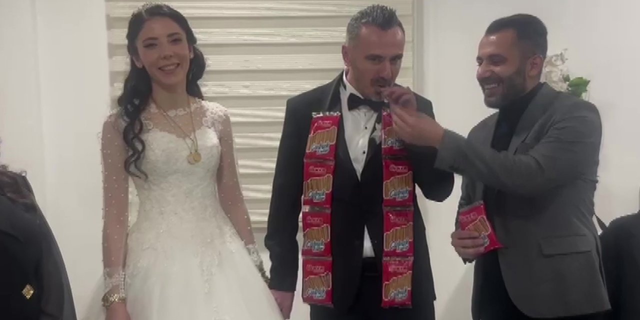 Damada takı yerine çubuk kraker taktılar