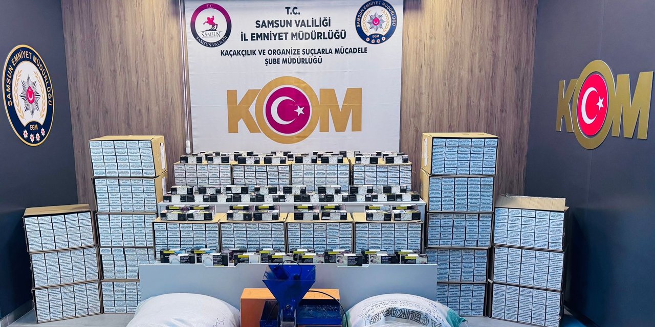 Samsun’da kaçak sigara ve tütün operasyonu: 280 bin adet makaron, 40 bin adet sigara ele geçirildi