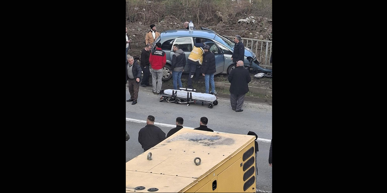 Trabzon'da direksiyon başında kalp krizi geçirip kaza yapan sürücü öldü