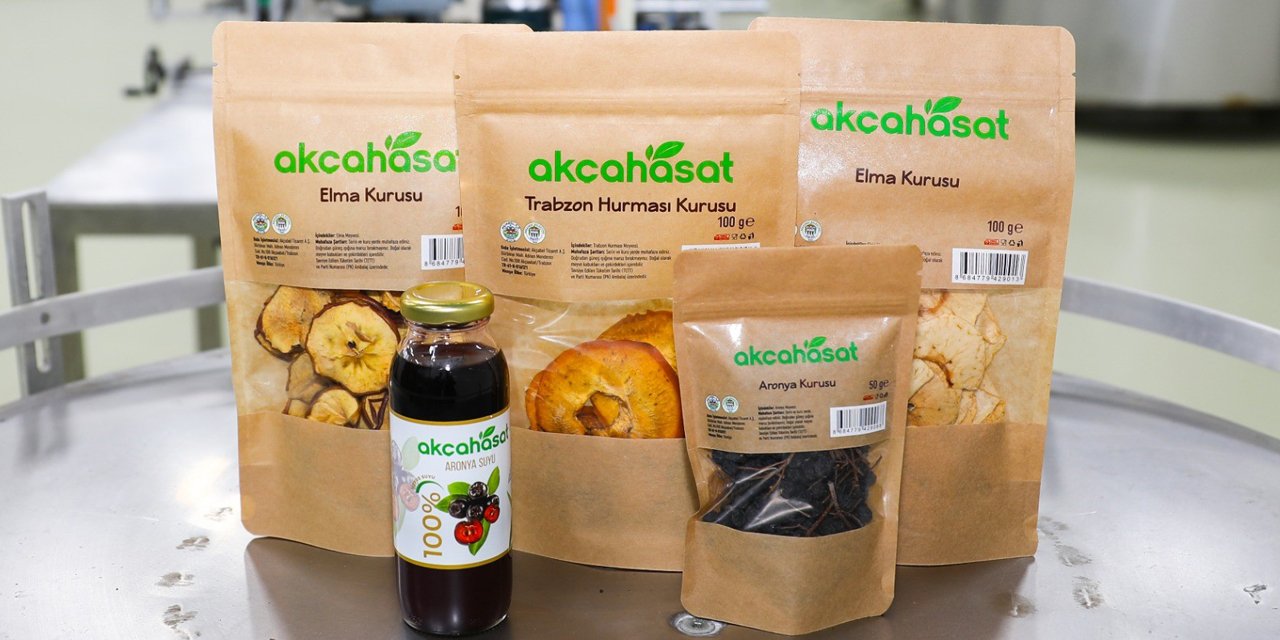 Akçaabat'ın meyve sebze fabrikasının ürünleri market raflarında yerini aldı