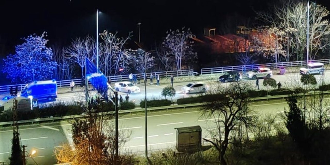 Kaza sonrası kavgaya tutuştular