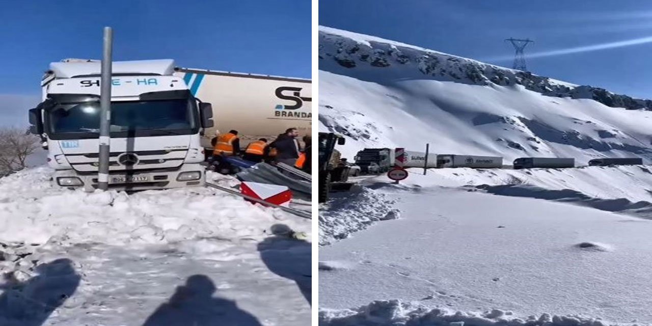Sahara Geçidi'nde buzlanma kazaya neden oldu