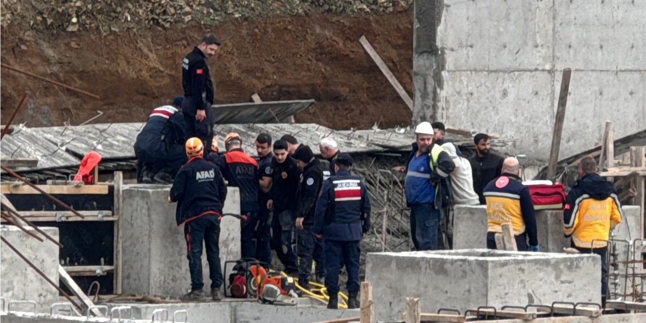 Tonlarca betonun altında kaldılar: 1 işçi öldü, 2'si sağ kurtarıldı