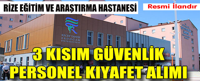 3 Kısım Güvenlik Personel Kıyafet Alımı