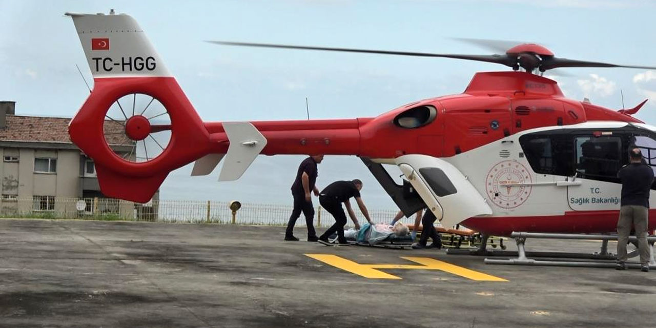 Ambulans helikopter Rize'den 2 hasta için havalandı