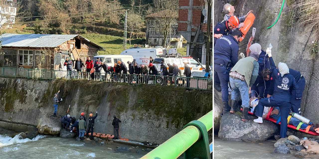 Rize'de Dereye Düşen Yaşlı Adam Hayatını Kaybetti