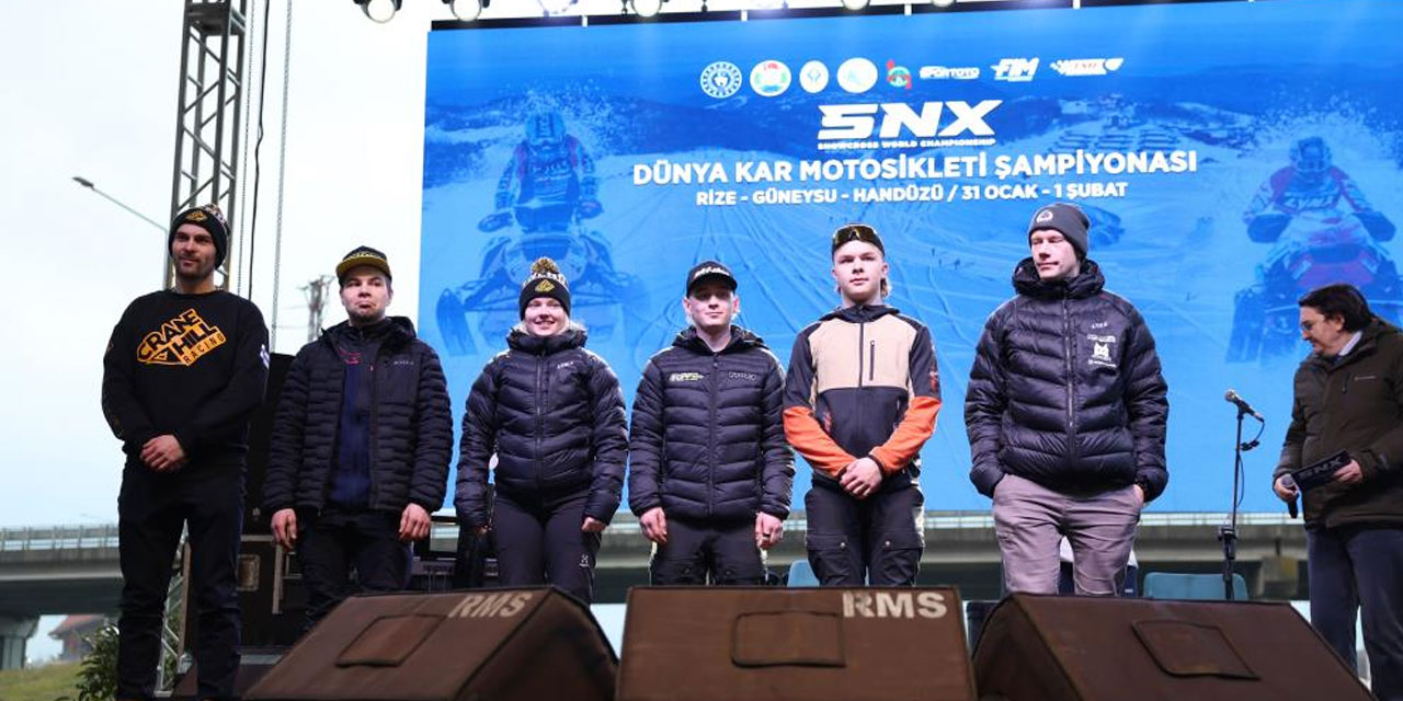 SNX Türkiye Dünya Kar Motosikleti Şampiyonası'nın açılış seremonisi Rize'de gerçekleştirildi