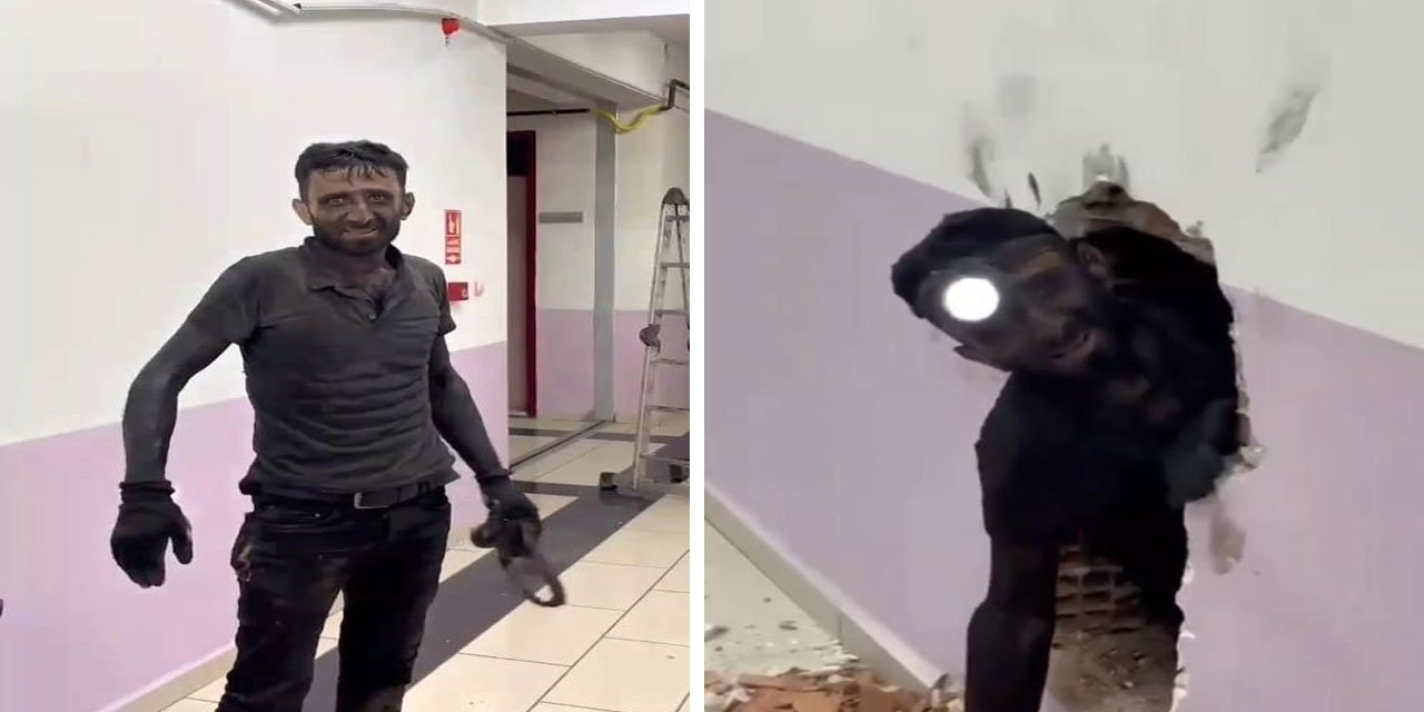 Rize'de Tadilat ustası bacada ölümden döndü