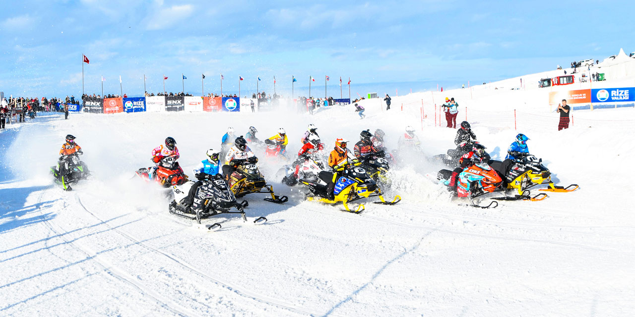 Kar Motosikletleri Handüzü'nde bu kez Yeşilay için yarışacak