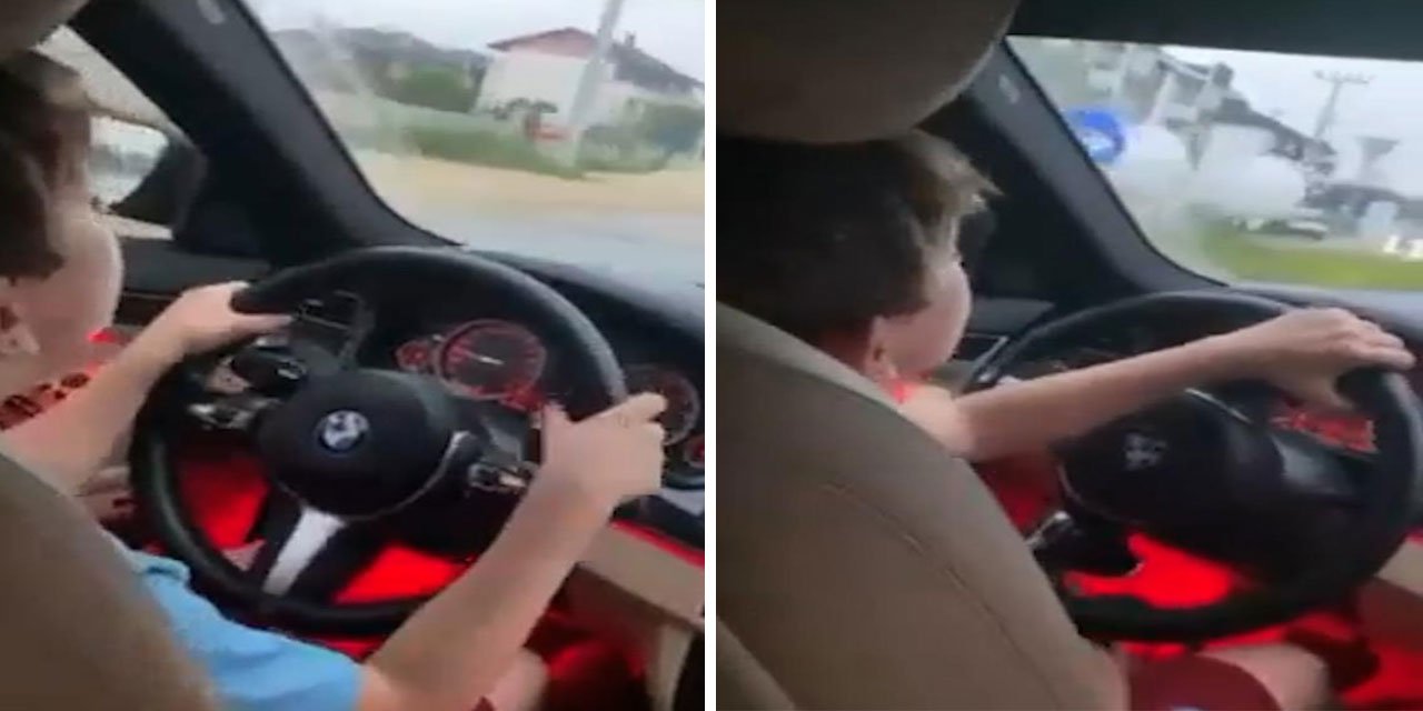 Bolu'da çocuğuna araba veren aileye ceza kesildi