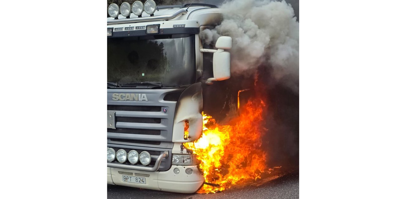 Bolu Dağı'nda tanker alev alev yandı