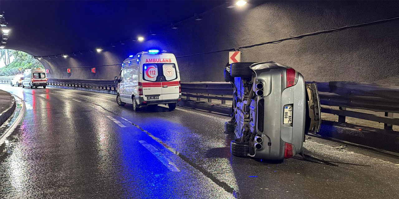 Çömlekçi Tüneli'nde kaza: 2 yaralı