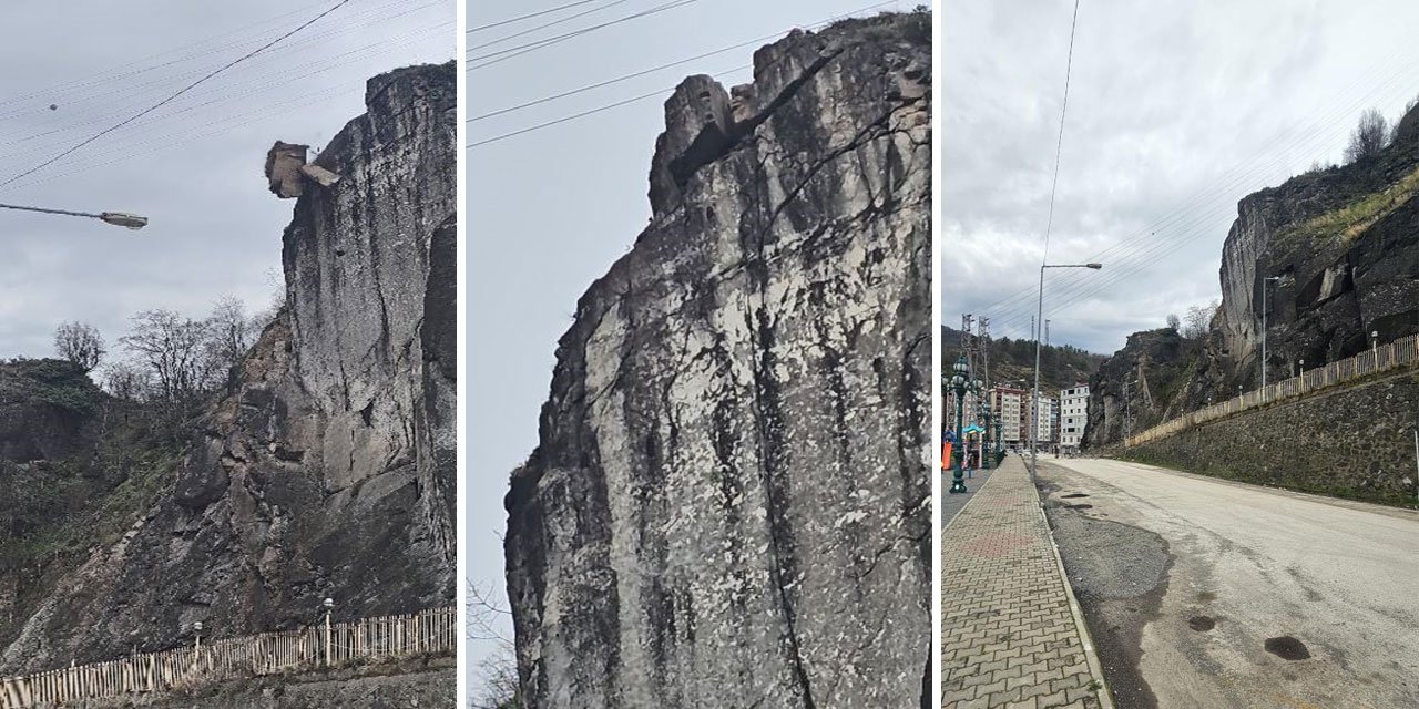 Artvin'de tehlike oluşturan kayalar kontrollü şekilde düşürüldü