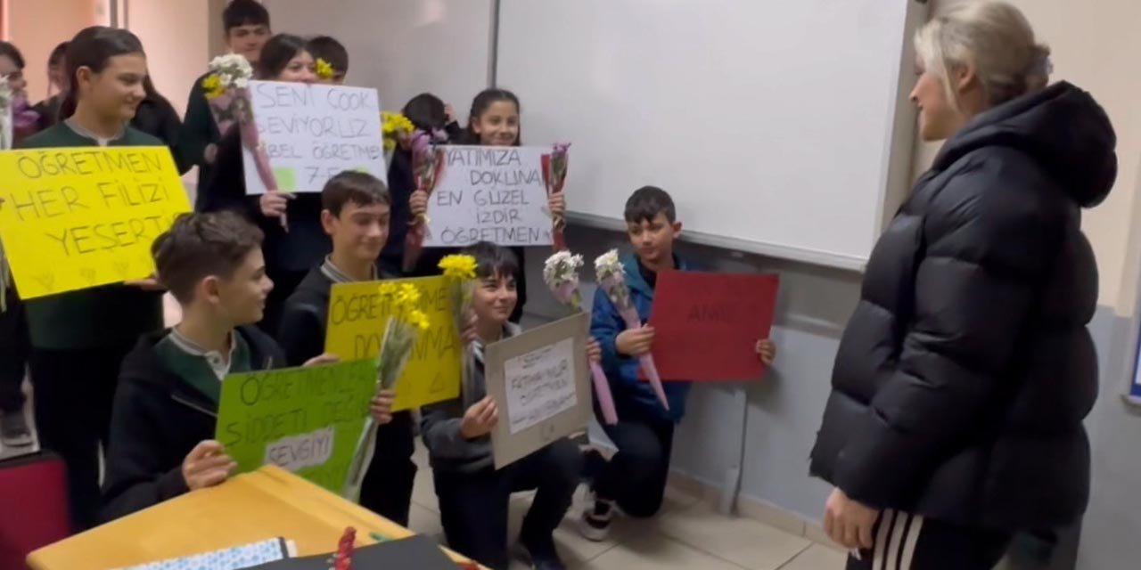 Fatma Nur öğretmenin anısına kendi öğretmenlerini mutlu ettiler
