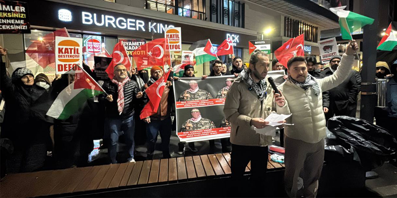 Rize’de Burger King Protestosu