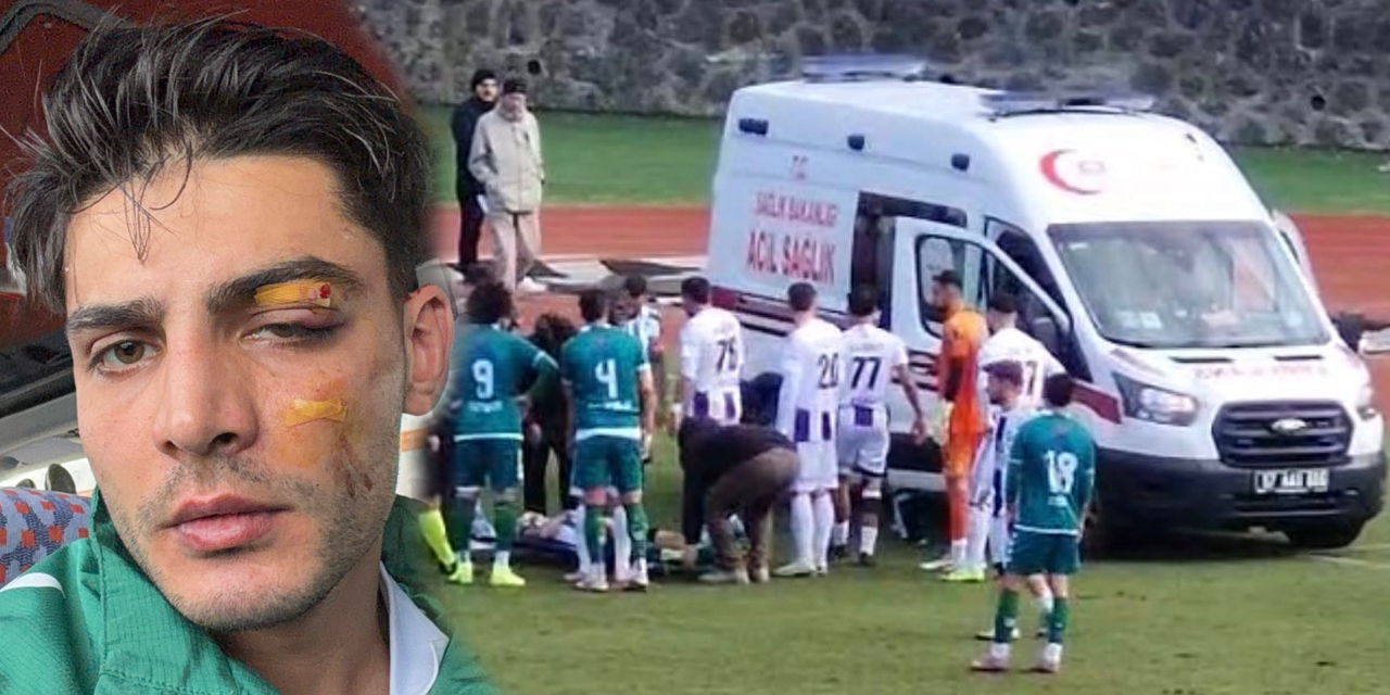 Rize futbolcu Berat Vardal'dan maçta korkutan sakatlık