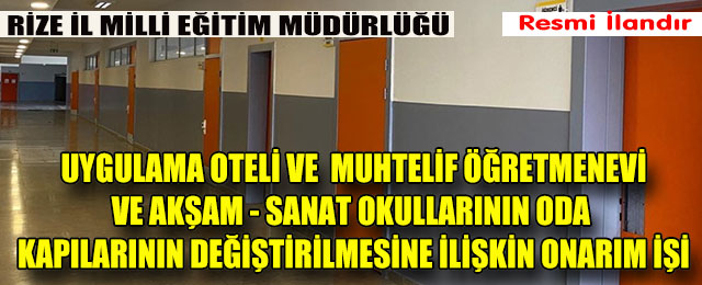 Oda Kapılarının Değiştirilmesine İlişkin Onarım İşi